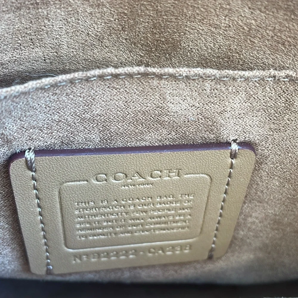 COACH CA238 Lane Shoulder Bag With Whipstitch In Marine Multi blue